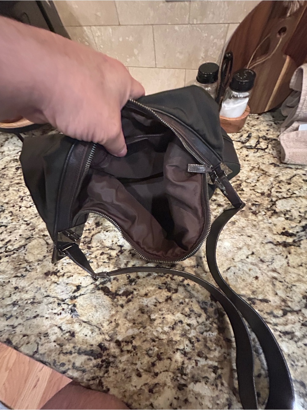 GUCCI Shoulder Bag NylonCanvas Black Women's Rare - Picture 6 of 11